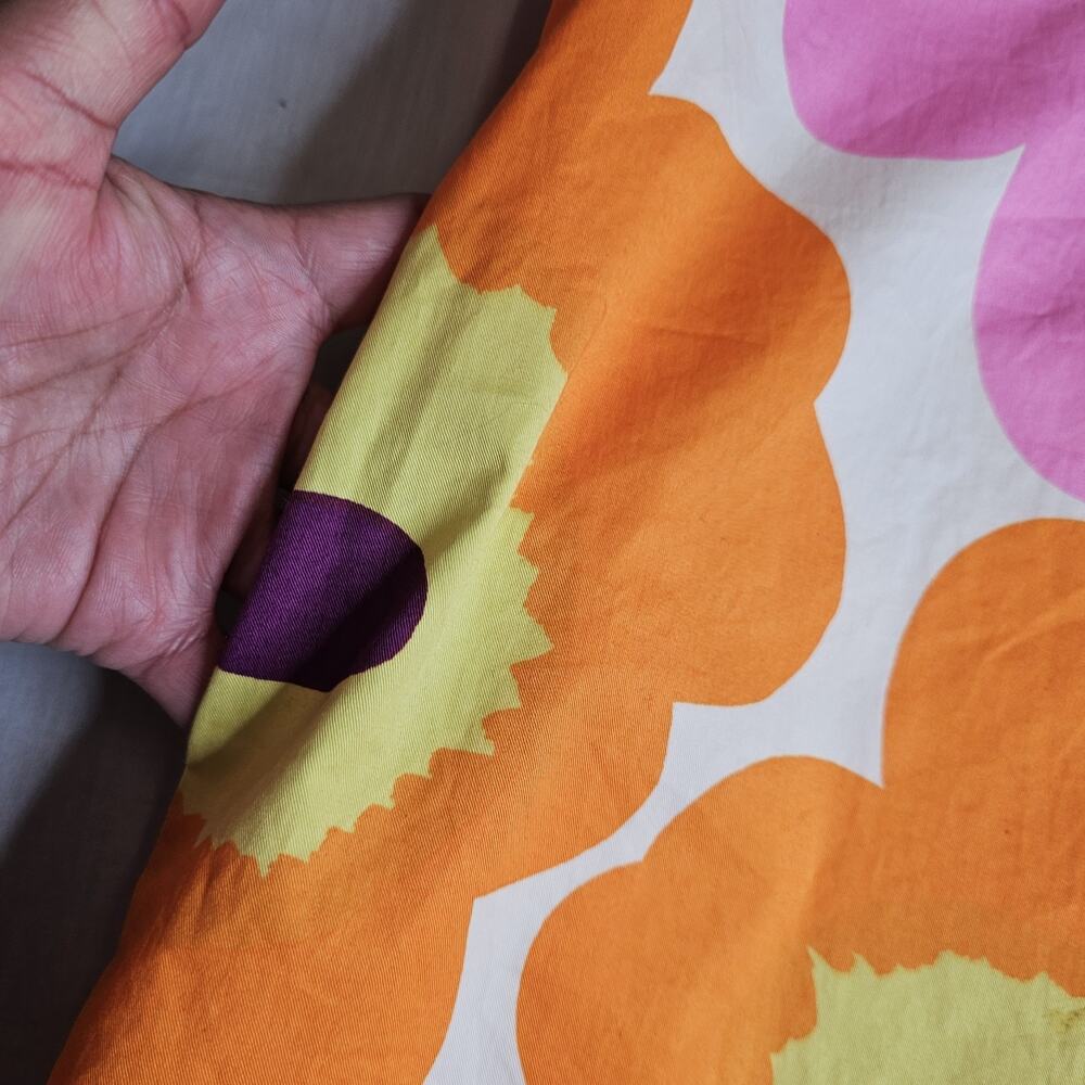 retro Marimekko x Anthropologie Kestit Unikko cotton poplin dress sz 10 Festival - Picture 5 of 10